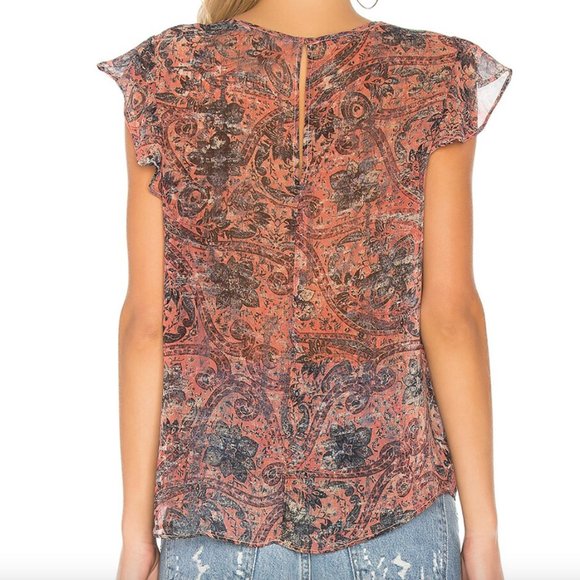 BCBGeneration Crossover Pleat Ruffle Sleeve Top - Picture 2 of 5